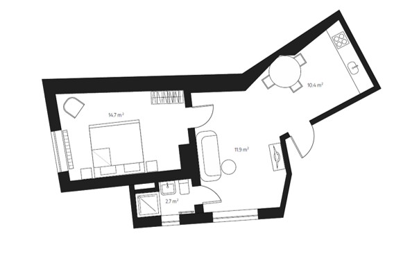 Dzīvoklis Nr. 5 — dzīvokļa plāns